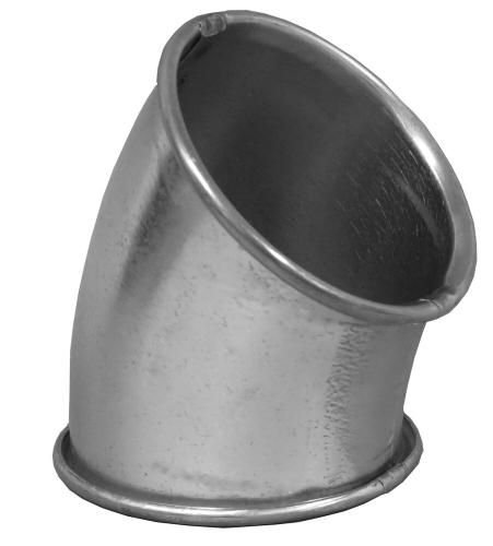 Nordfab - Pressed bend QF Ø125 mm 45° R=1,5 - galvanised steel 0,9 mm
