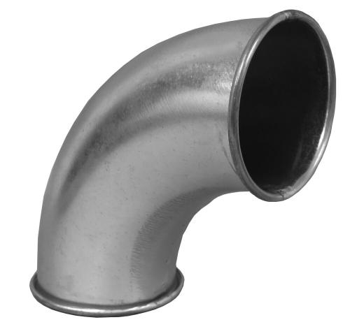 Nordfab - Pressed bend QF Ø125 mm 90° R=1,5 - galvanised steel 0,9 mm