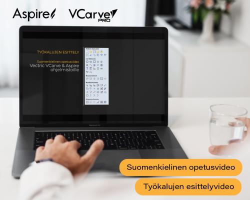 Opetusvideo - VCarve / Aspire - Kaikki piirto- ja muokkaustyökalut esiteltynä (37:54)