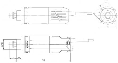 Suhner - Käsijyrsin 1530w UAK 30 RF