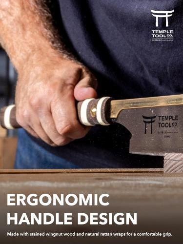 Temple Tool D-240-C — Japanese dozuki backsaw 240 mm, fine crosscut teeth (0.5 / 0.3 / 25 TPI)