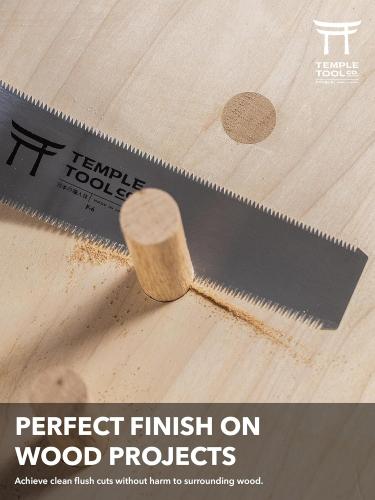 Temple Tool F-6 — japanilainen tasasaha 150 mm, haritamaton kaksiteräinen vetosaha (0.45 / 0.4 / 17/20 TPI)