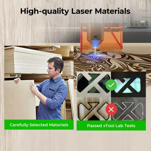 xTool - Laser-materiaalien tutustumispaketti (111 kpl)
