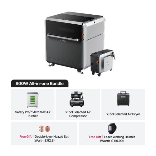 xTool - MetalFab 800W All-in-One Bundle with Compressed Air