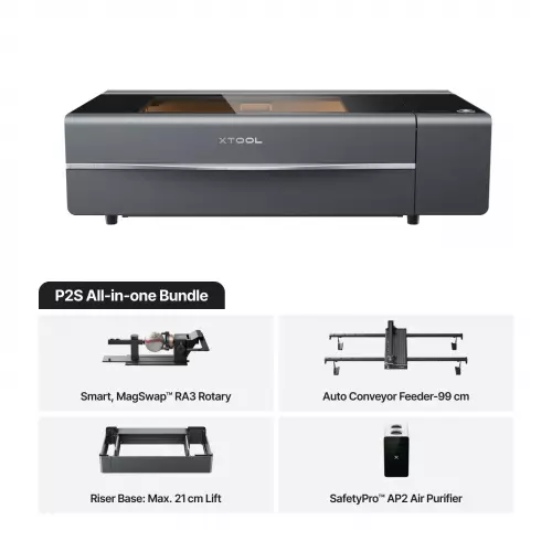 xTool - P2S All-in-1 Bundle - Class IV - Grey - Only for Professional use