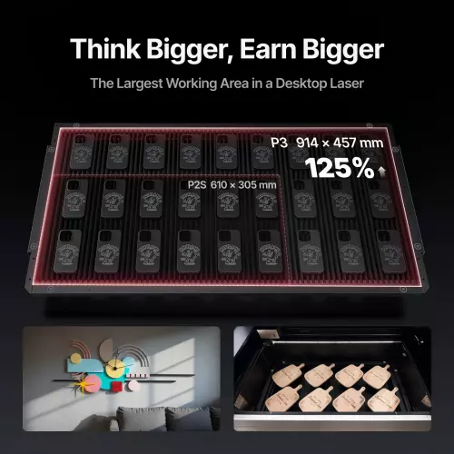 xTool - P3 Laserleikkaus- ja kaiverruslaite - All-in-One Bundle - Vain ammattikäyttöön