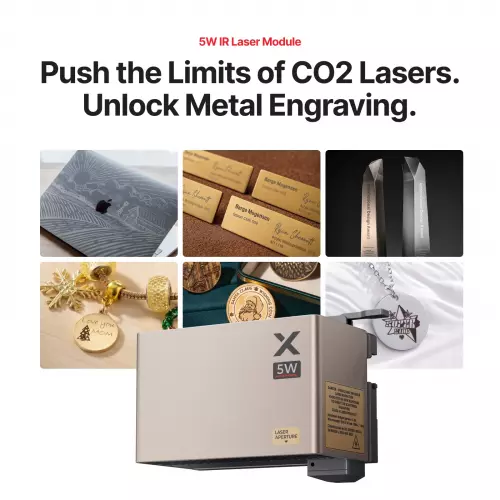 xTool - 5W IR-lasermodul till P3 (1064 nm) - gravering av metall och plast