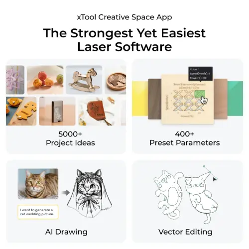 xTool - S1 40W Laser - Pyöritysakselipaketti - Luokka I - Sopii kuluttajakäyttöön