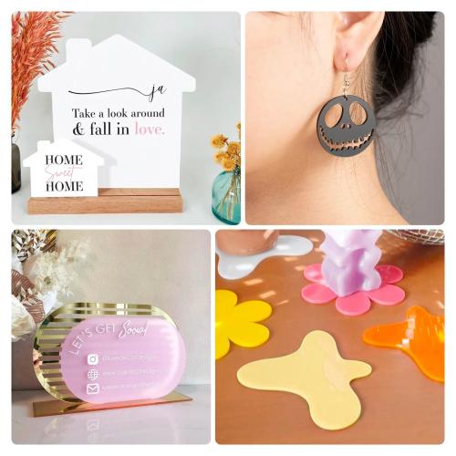 xTool - 3 mm huurreakryylilevy, huurrepintainen, helmiäisvalkoinen (3 kpl)