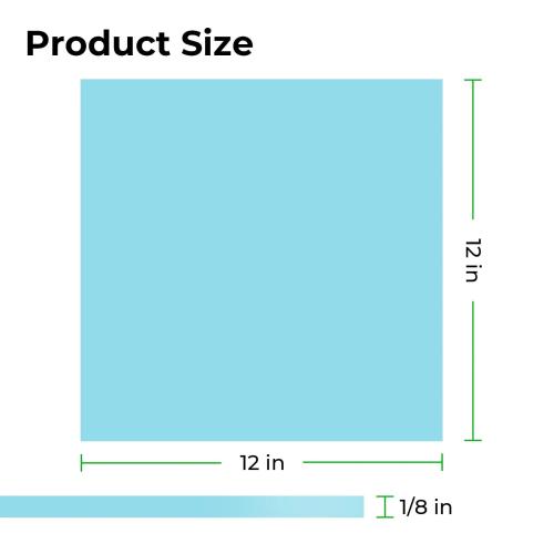 xTool - 3 mm jälkiloistava akryylilevy, sinertävä turkoosi (3 kpl)