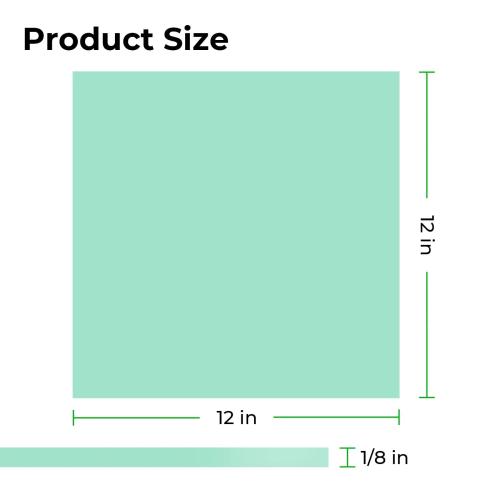 xTool - 3 mm jälkiloistava akryylilevy, vihertävä turkoosi (3 kpl)
