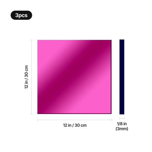 xTool - 3 mm peiliakryylilevy, vaaleanpunainen (3 kpl)