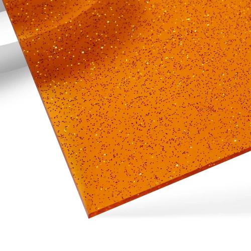 xTool - 3 mm läpikuultava glitterakryylilevy, oranssi (3 kpl)