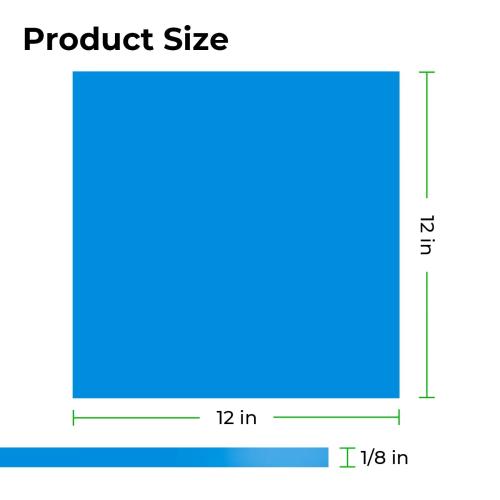 xTool - 3 mm läpikuultava kiiltävä akryylilevy, läpikuultava sininen (3 kpl)