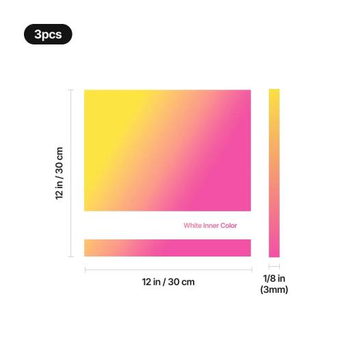 xTool - 3 mm kaksisävyinen akryylilevy, Pink Iridescent (3 kpl)