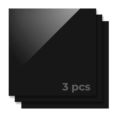 xTool - 3 mm peittävä kiiltävä akryylilevy, musta, 30 × 30 cm (3 kpl)