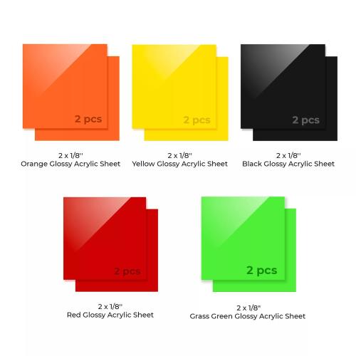 xTool - 3 mm Acrylic Sheets Trial Kit (10 pcs)