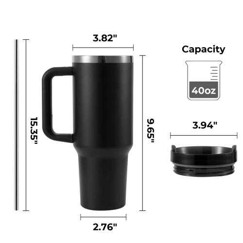 xTool - jälkiloistava ruostumaton teräsmuki, pastellinsininen–hopea, 40 oz (1183 ml)