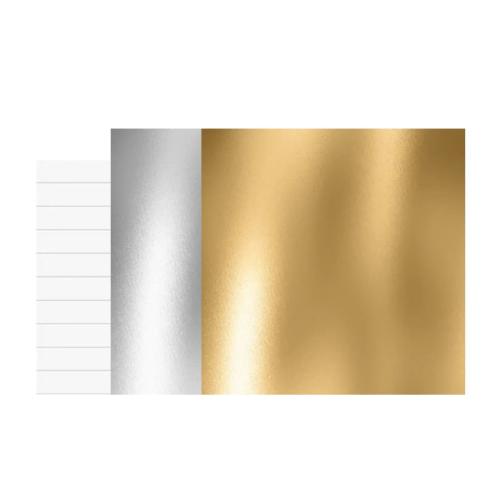 xTool - Guld- och silverfoliepapper för varmfoliering - 10 × 10 cm, 20 ark