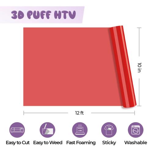 xTool - laserturvallinen 3D-kohosiirtokalvo, punainen, 25 × 183 cm