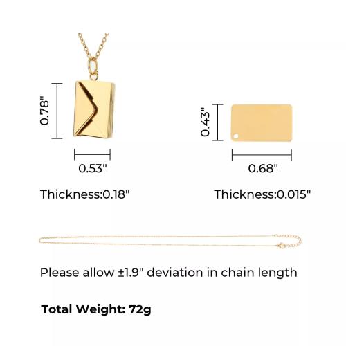 xTool - Stainless Steel Envelope Necklace (3 pcs)