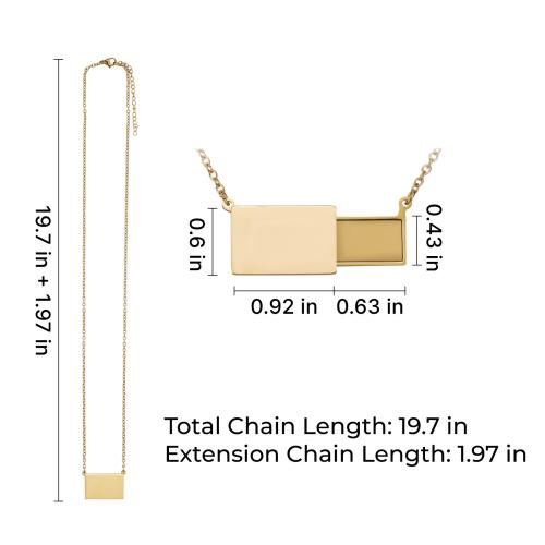 xTool - Stainless Steel Pull-Out Envelope Necklace (3 pcs)