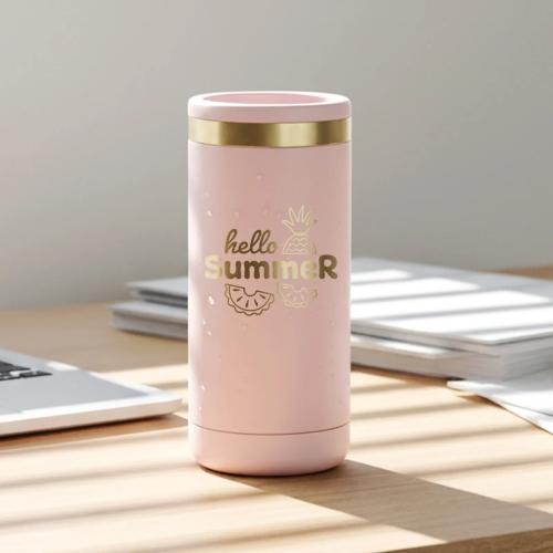 xTool - ruostumaton teräksinen tölkkijäähdytin, pinkki–kulta, 12 oz (355 ml)