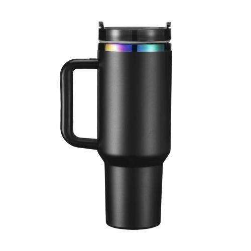 xTool - ruostumaton teräsmuki irrotettavalla kahvalla, laivastonsininen–hopea, 40 oz (1183 ml)
