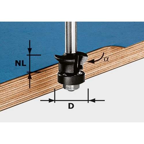 Festool - Viiste-/tasausjyrsin HW S8 D24/0° +45°