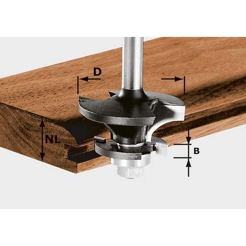 Festool - Naarasprofiilijyrsin HW S8 D43/21 A/KL