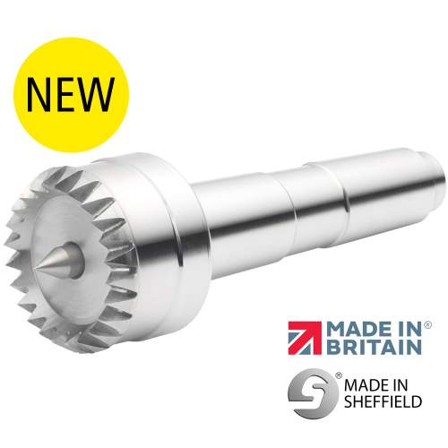 Record - Coronet Hawk 32 mm (1-1/4”) Sprung Point Multi-Tooth Drive Centre, 2 Morse Taper