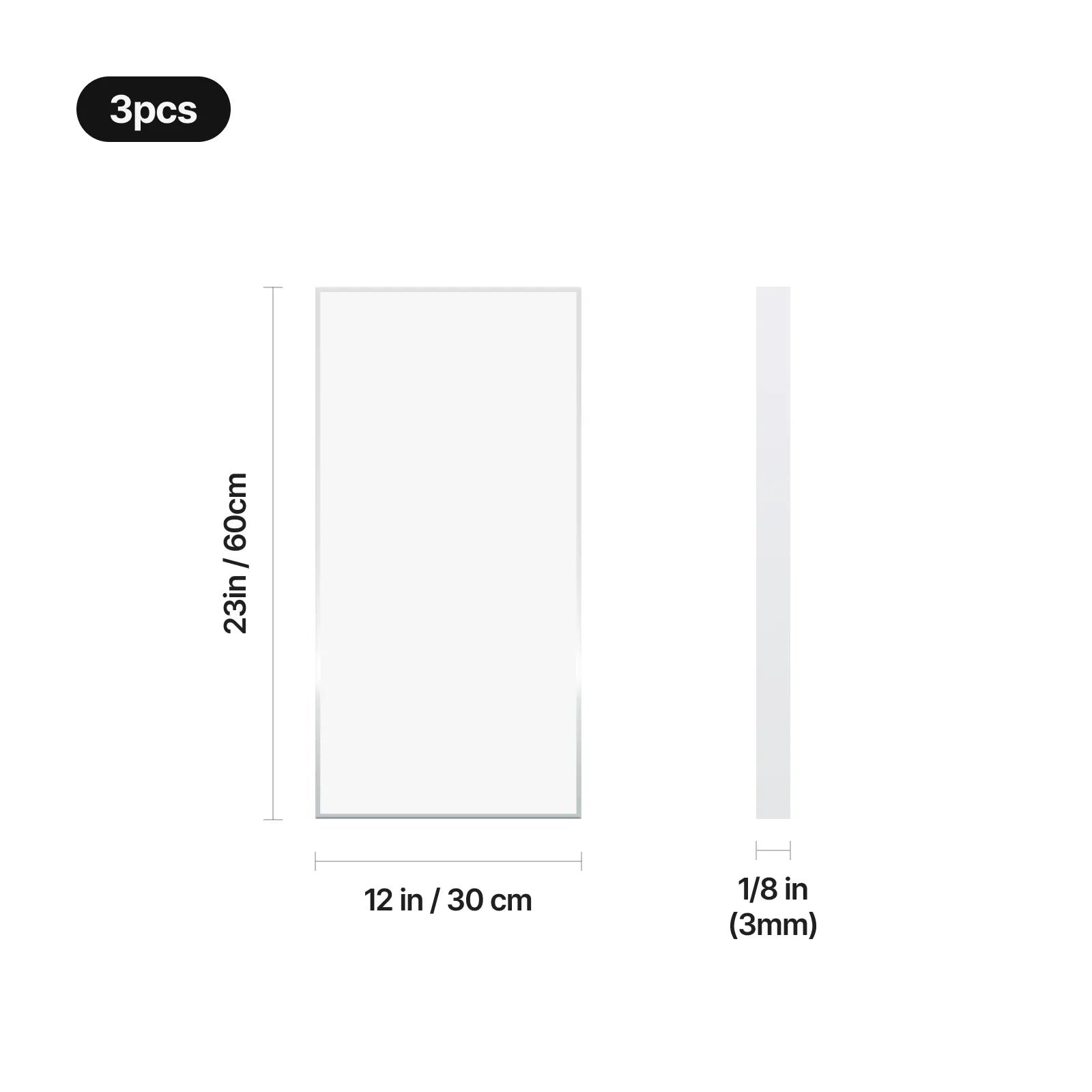xTool - 3 mm kirkas kiiltävä akryylilevy, kirkas, 30 × 30 cm (1 kpl)